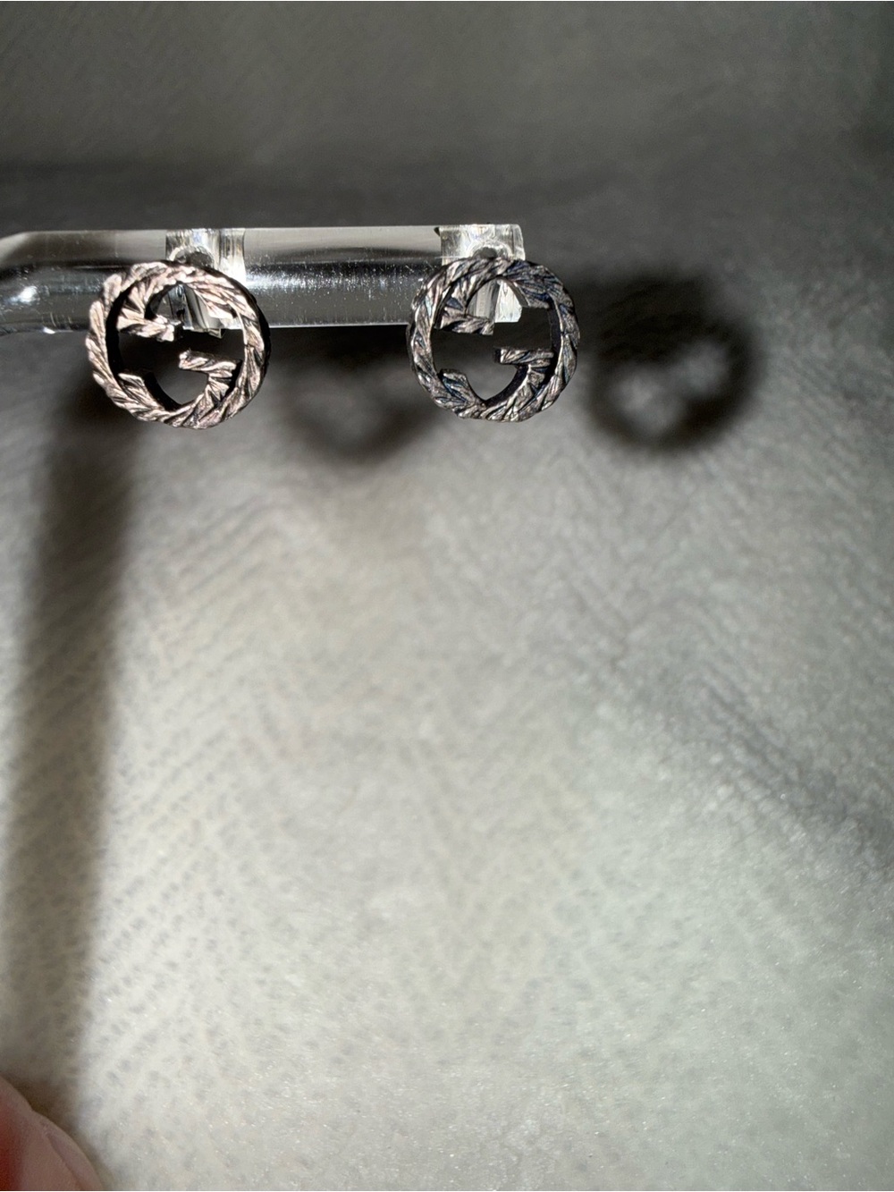 Gucci Interlocking G Stud Earrings in Sterling Silver
